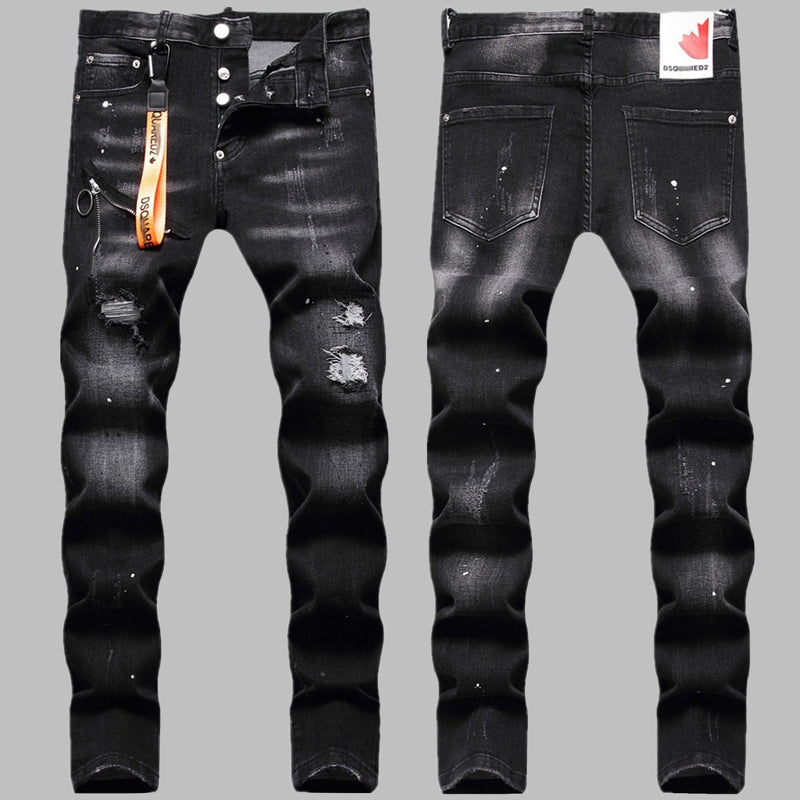 New DSQ2-2025-14 Fashion Mip-Mop Men's Jeans Trousers