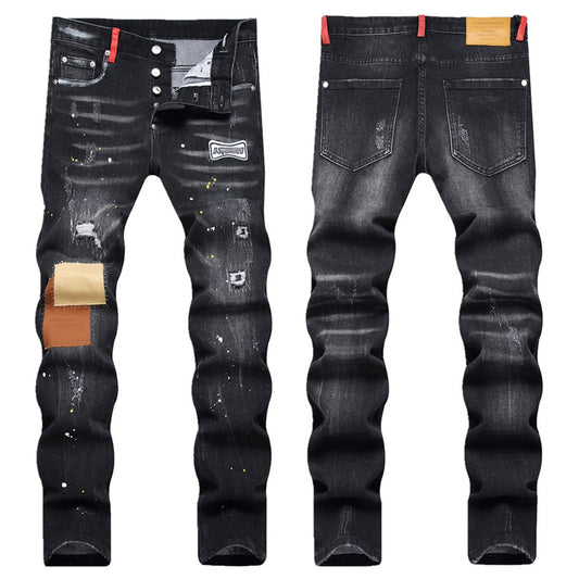 New DSQ2-2025-36 Fashion Mip-Mop Men's Jeans Trousers