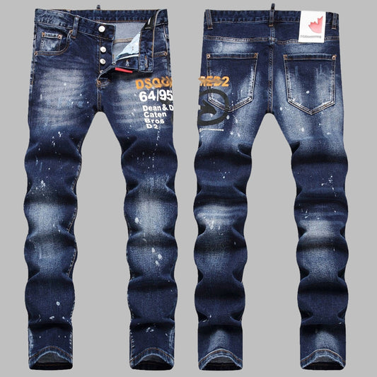 New DSQ2-2025-31 Fashion Mip-Mop Men's Jeans Trousers