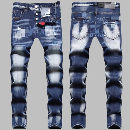 New DSQ2-2025-21 Fashion Mip-Mop Men's Jeans Trousers