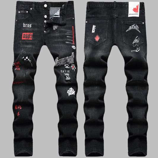 New DSQ2-2025-26 Fashion Mip-Mop Men's Jeans Trousers