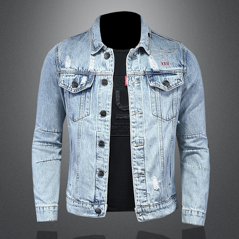 New DSQ2-2025-21 Men's Fashion Denim Jacket For Warmth