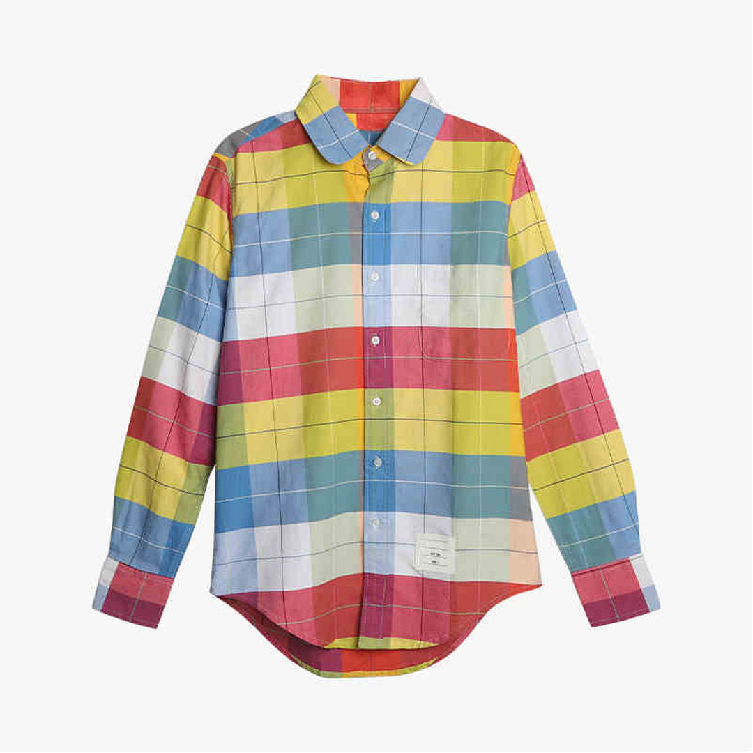 `1230-5 Men's Plaid long sleeve shirt