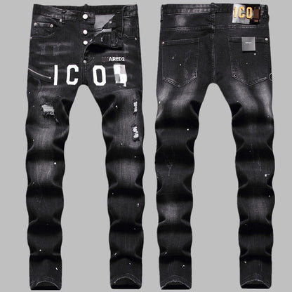 New DSQ2-2025-27 Fashion Mip-Mop Men's Jeans Trousers