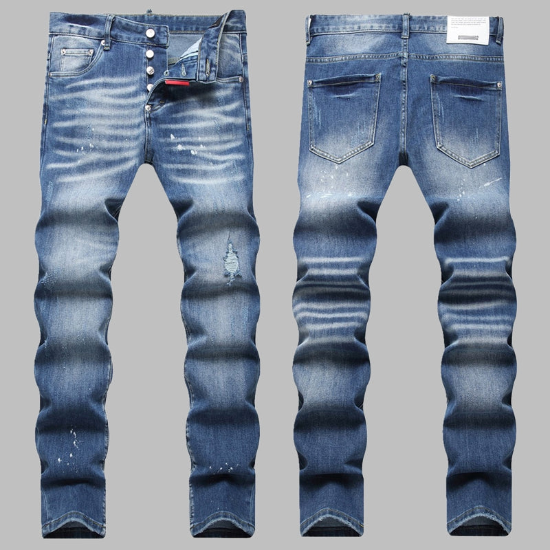 New DSQ2-2025-23 Fashion Mip-Mop Men's Jeans Trousers