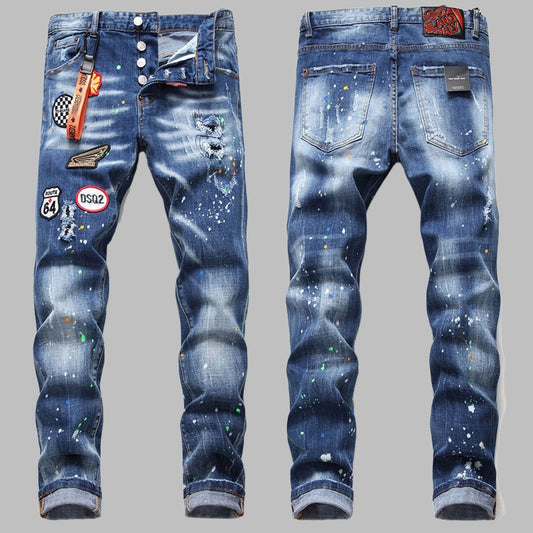 New DSQ2-2025-25 Fashion Mip-Mop Men's Jeans Trousers