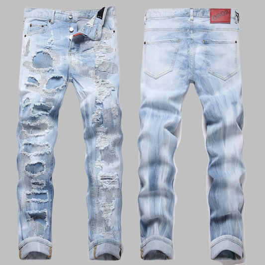 New DSQ2-2025-05 Fashion Mip-Mop Men's Jeans Trousers