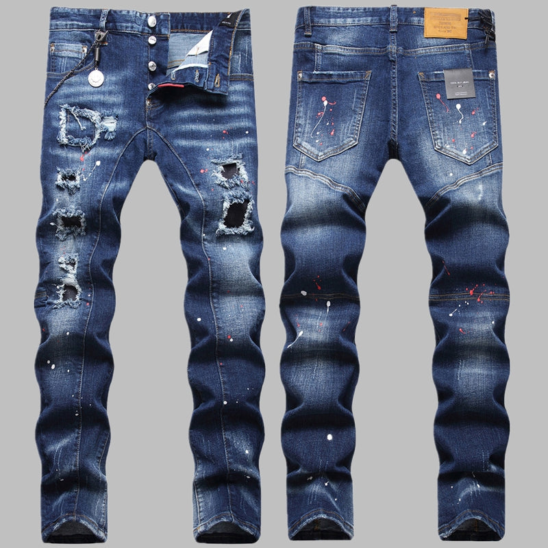 New DSQ2-2025-24 Fashion Mip-Mop Men's Jeans Trousers