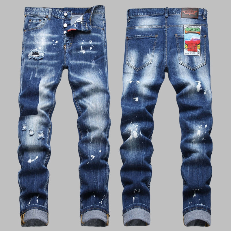 New DSQ2-2025-06 Fashion Mip-Mop Men's Jeans Trousers