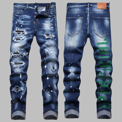 New DSQ2-2025-07 Fashion Mip-Mop Men's Jeans Trousers