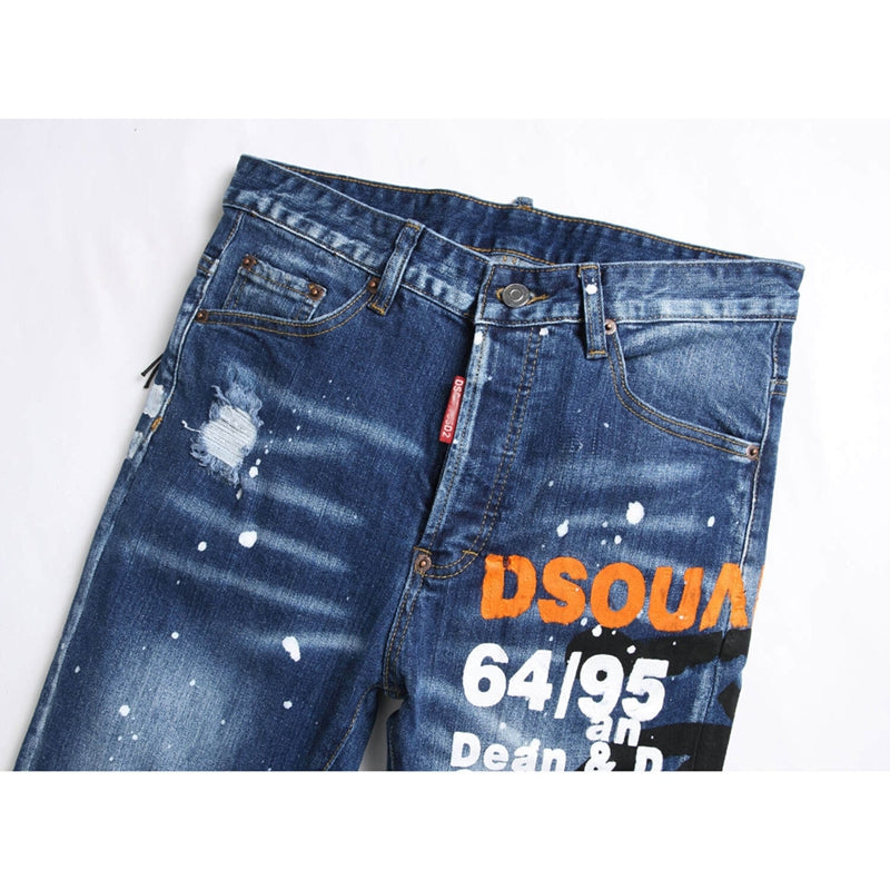 New DSQ2-2025-09 Fashion Mip-Mop Men's Jeans Trousers