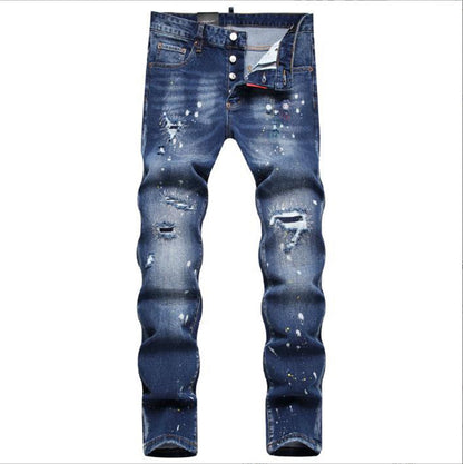 New DSQ2-2025-19 Fashion Mip-Mop Men's Jeans Trousers