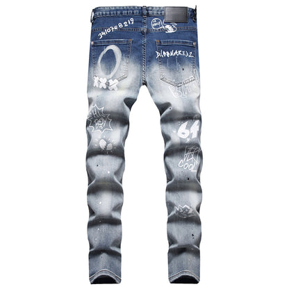 New DSQ2-2025-37 Fashion Mip-Mop Men's Jeans Trousers