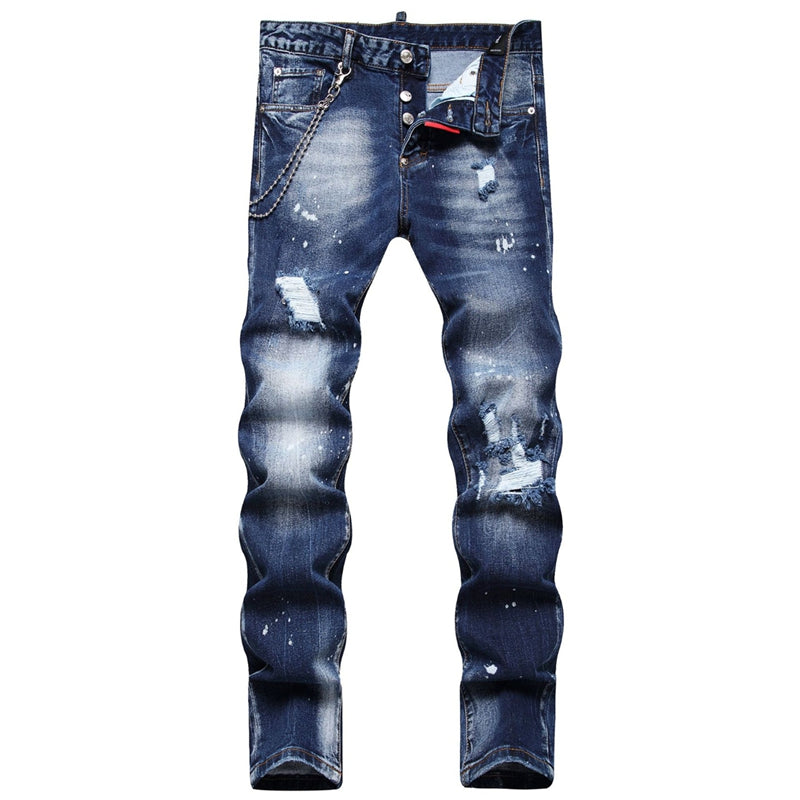 New DSQ2-2025-29 Fashion Mip-Mop Men's Jeans Trousers