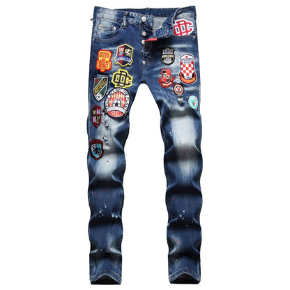 New DSQ2-2025-15 Fashion Mip-Mop Men's Jeans Trousers