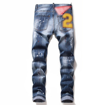 New DSQ2-2025-16 Fashion Mip-Mop Men's Jeans Trousers