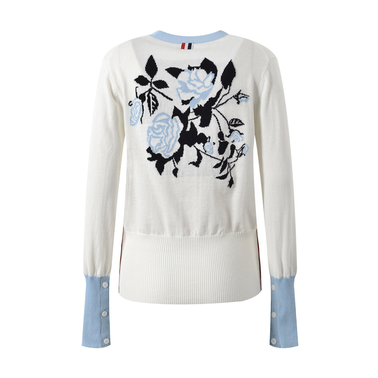 1229-11 Miss Floral V-neck sweater