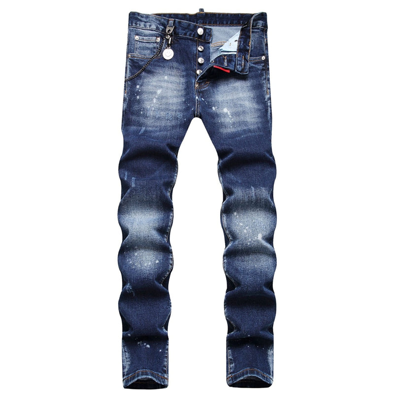 New DSQ2-2025-12 Fashion Mip-Mop Men's Jeans Trousers