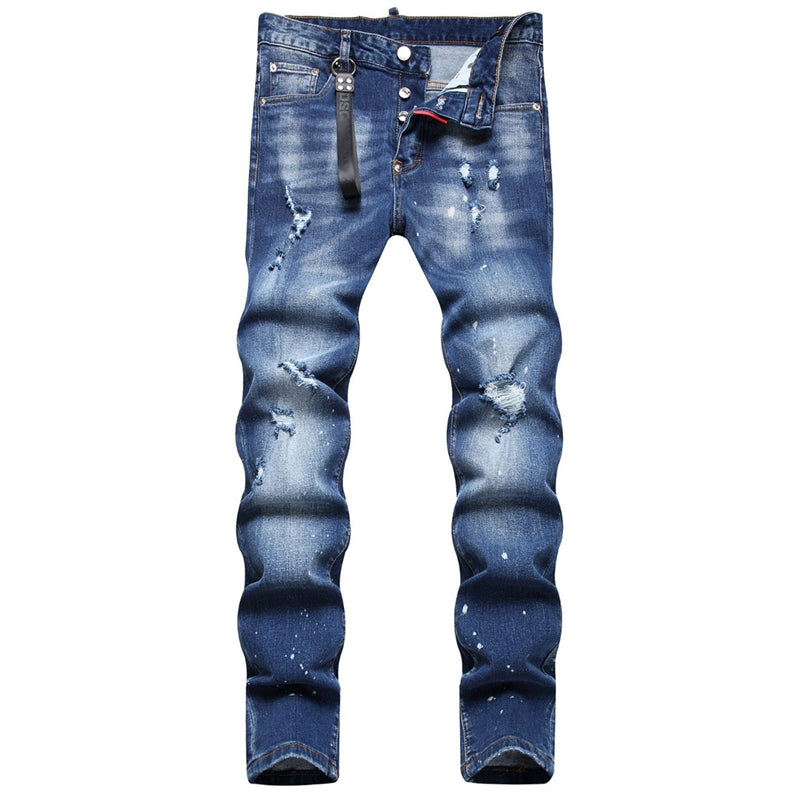 New DSQ2-2025-11 Fashion Mip-Mop Men's Jeans Trousers