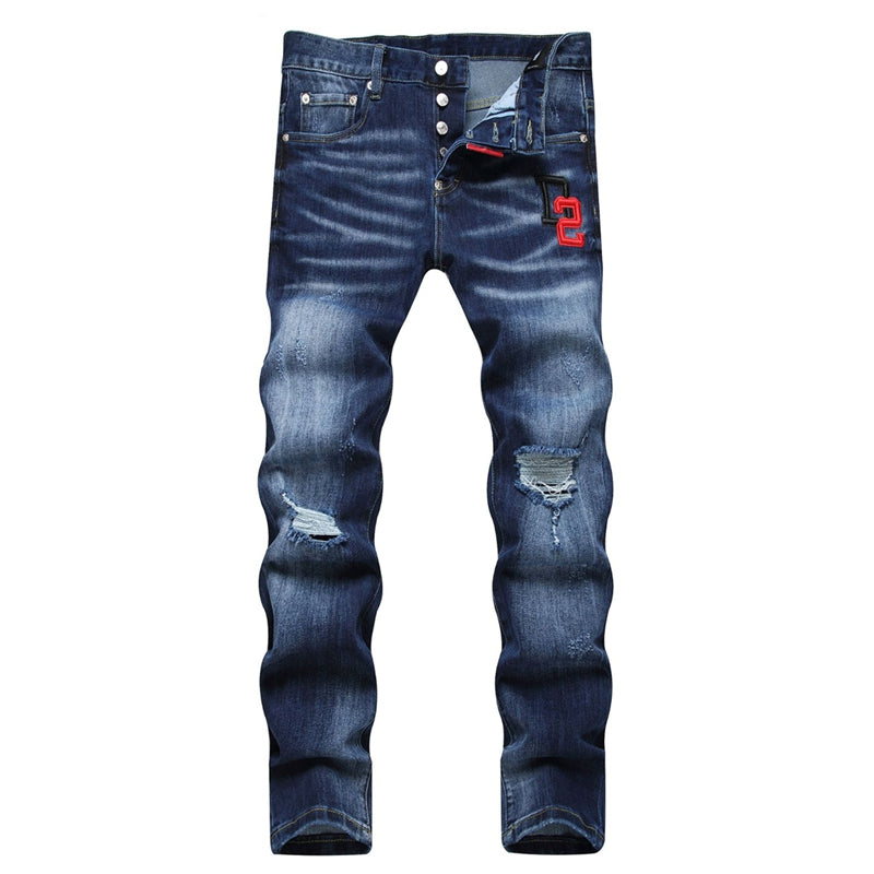 New DSQ2-2025-28 Fashion Mip-Mop Men's Jeans Trousers