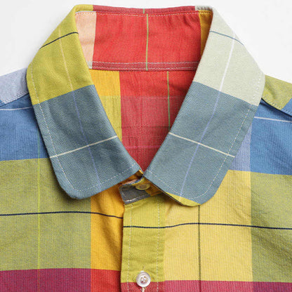 `1230-5 Men's Plaid long sleeve shirt