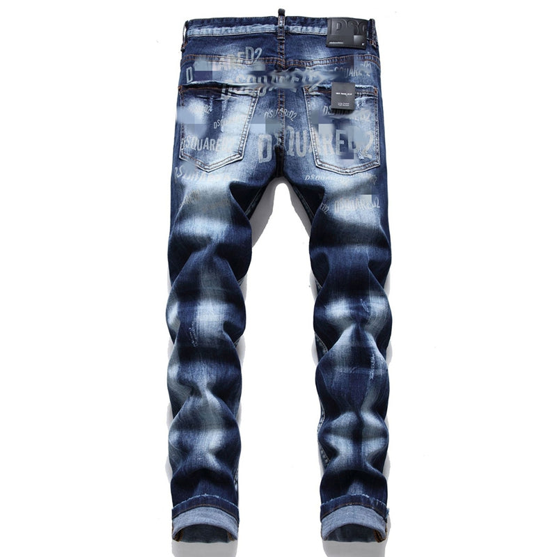 New DSQ2-2025-21 Fashion Mip-Mop Men's Jeans Trousers