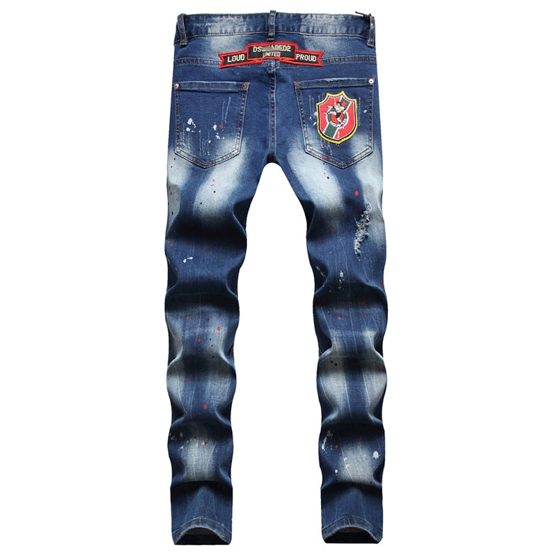 New DSQ2-2025-15 Fashion Mip-Mop Men's Jeans Trousers