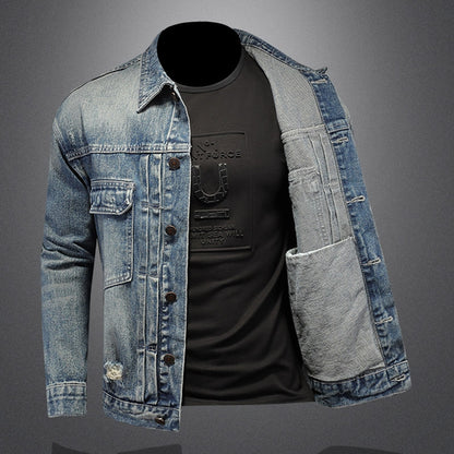 New DSQ2-2025-11 Men's Fashion Denim Jacket For Warmth