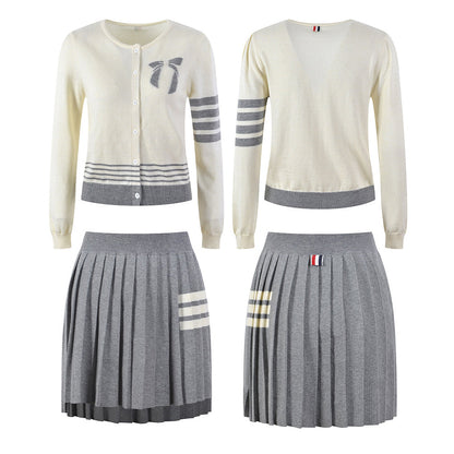 1229-13 Women's Knitted Short Sleeve +Skirt