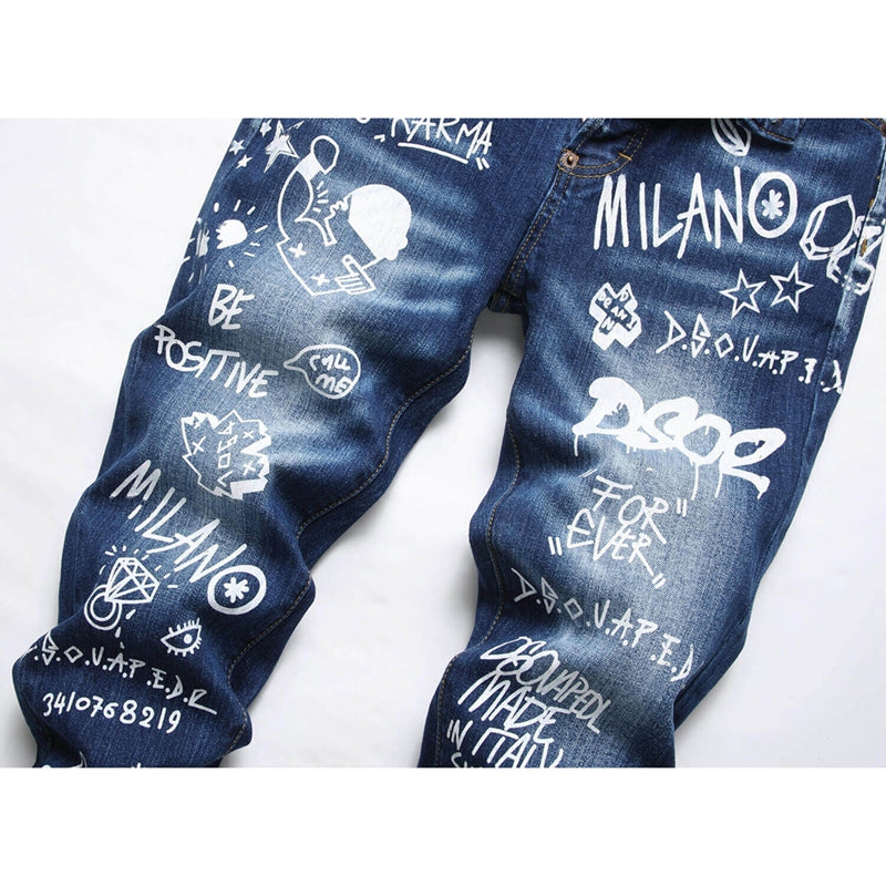 New DSQ2-2025-04 Fashion Mip-Mop Men's Jeans Trousers