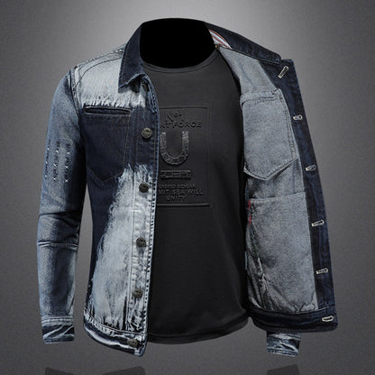 New DSQ2-2025-10 Men's Fashion Denim Jacket For Warmth