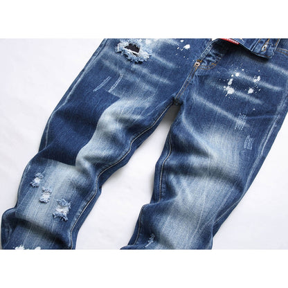 New DSQ2-2025-06 Fashion Mip-Mop Men's Jeans Trousers