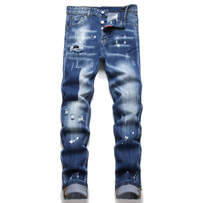 New DSQ2-2025-06 Fashion Mip-Mop Men's Jeans Trousers