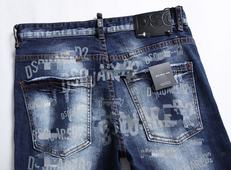 New DSQ2-2025-21 Fashion Mip-Mop Men's Jeans Trousers