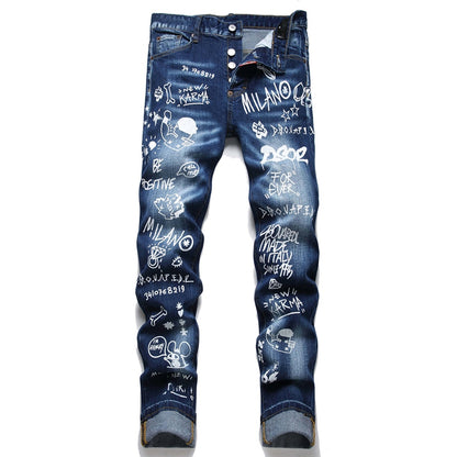 New DSQ2-2025-04 Fashion Mip-Mop Men's Jeans Trousers